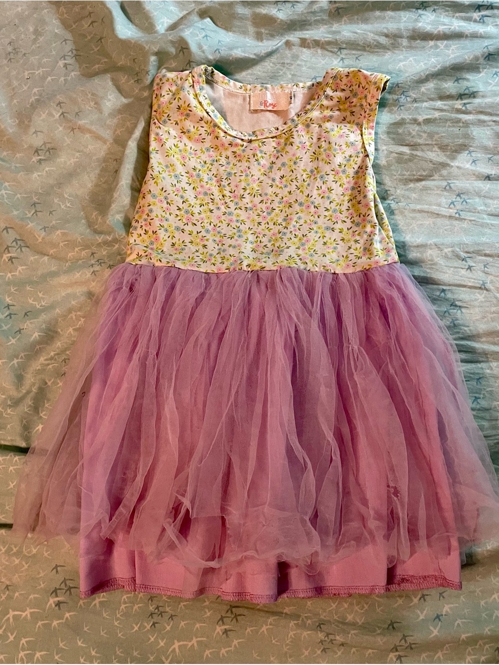 Lila Rose Floral Bodice Lavender Tulle Party Dress